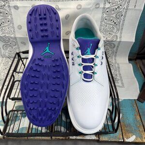 NEW Nike Jordan ADG 5 Golf Shoes White Grape Ice FQ7874-100 Men's Size 9